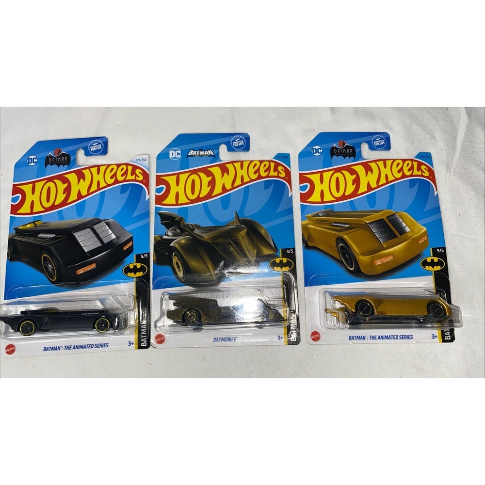 Lot Of 3 Hot wheels Batman Mobiles
